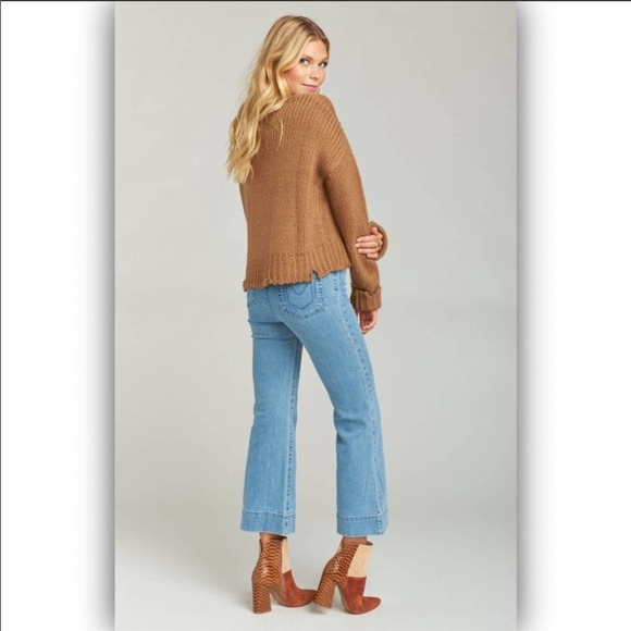 MUMU Blue Cropped Farrah Trouser retro high waist - Picture 2 of 12